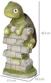 Outsunny Figurină de Grădină "Broască Țestoasă Mică", Decorațiune de Grădină, rezistentă la intemperii, inclusiv lumină solară | Aosom Romania