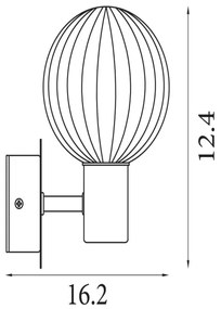 Searchlight LUMINSPHERE 30506GO - Aplică de perete 1xG9/7W/230V, alamă