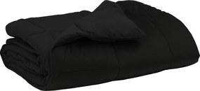 vidaXL Duvet complet pe tot parcursul anului Patos Negru 135 x 200 cm