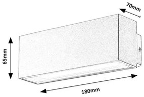 Aplica de perete exterior IP54 LED Mataro alb