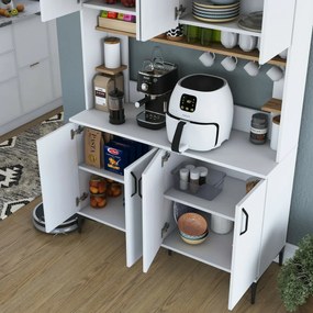 Dulap Jevy Walnut și Alb