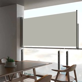 vidaXL Copertină laterală retractabilă de terasă, crem, 80 x 300 cm