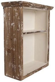 Etajeră de perete, din lemn, cu 2 rafturi, 36x15x43cm, Loise