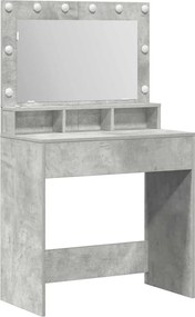 vidaXL Masă de Machiaj Gri din beton 75,5 x 41 x 135 cm Lemn compozit