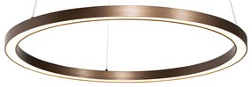 Lampă suspendată bronz 60 cm inclusiv LED cu dimmer pe 3 trepte - Girello