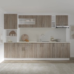 Corp Baza Jolly Karo, Stejar Sonoma Inchis/Alb, 20 x 50 x 80 cm