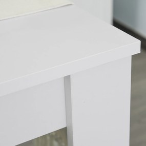 HOMCOM Set Mobilier Bucătărie Modern, Masă Albă cu 2 Bănci, Design Compact, Ideal pentru Spații Mici, Alb | Aosom Romania