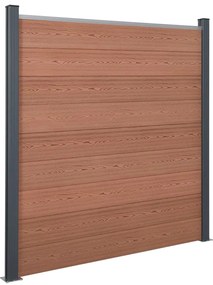 vidaXL Set panouri pentru gard, maro, 180x186 cm, WPC