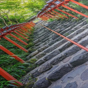 Tablou - Altarul Kifune (cu ceas) (90x30 cm)
