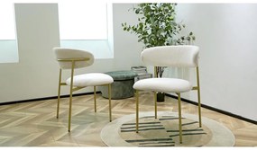 Scaun sufragerie Mokka  (crem + auriu). 1100152