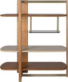 Raft stanga modern din lemn furniruit Walnut