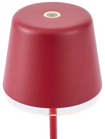 Lampă de masă roșie cu LED IP65 reîncărcabilă cu stație de încărcare - Treble