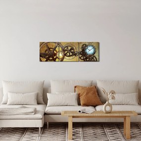 Tablou cu aparatele istorice ale ceasurilor (cu ceas) (90x30 cm)
