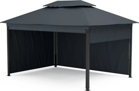 Blumfeldt Grandezza Cortina foișor de grădină 3x4 m, rezistent la intemperii, acoperit cu pulbere, jaluzele laterale