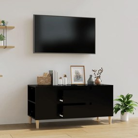 819597 vidaXL Comodă TV, negru, 102x44,5x50 cm, lemn prelucrat