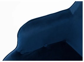 Fotoliu de design, catifea Velvet albastru, FODIL
