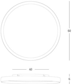 Plafoniera LED CCT, diametru 60cm, Alama Cafenie, ZB-25190