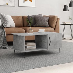 vidaXL Măsuță de cafea, gri beton, 90x50x40 cm, lemn prelucrat