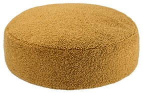 Fotoliu puf pentru copii maro cu tapițerie din țesătură bouclé Round – Wigiwama
