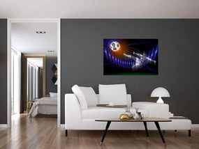 Tablou - Fotbaliști în săritură (90x60 cm)