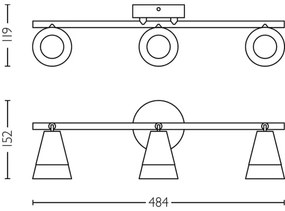 Spot Philips CLEFT 3xGU10/5W/230V
