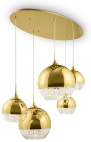 Lustra moderna cu 5 pendule FERMI MYP140-PL-170-5-G