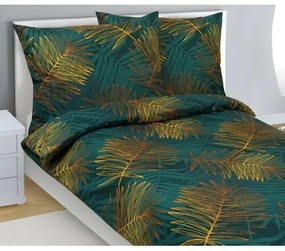 Bellatex Lenjerie de pat din bumbac Kapradí verde,140 x 200 cm, 70 x 90 cm