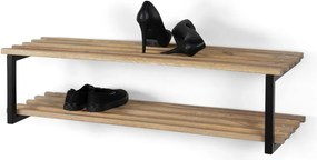 Pantofar negru/în culoare naturală suspendat din metal 100x26x34 cm Marco – Spinder Design