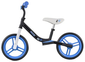 Bicicleta pedagogica fara pedale pentru copii NOVOKIDS™ Ziggy , roti 12" inch, 3-5 ani, Maxim 25 kg, Cadru metalic, Roti din spuma, Albastru