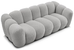 Canapea gri deschis cu tapițerie din țesătură bouclé 232 cm Hippolyte – Bobochic Paris