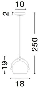 Pendul design modern Degli, negru NVL-6990401