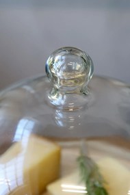 Tava din lemn de mango, cu capac din sticla, H25/D30cm, Dome