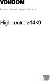 Ghiveci plante design decorativ modern interior / exterior HIGH CENTRE mini 14x9cm