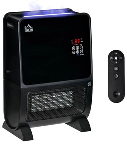 Soba Electrica 2 în 1 cu Umidificator, incalzitor cu Lumină LED in 3 Culori si Ultraviolete, Temporizator si Telecomanda HOMCOM | Aosom RO