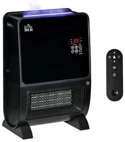 Soba Electrica 2 în 1 cu Umidificator, incalzitor cu Lumină LED in 3 Culori si Ultraviolete, Temporizator si Telecomanda HOMCOM | Aosom Romania