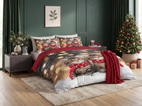 Lenjerie de pat din microfibra 3D SNOWY PAWS colorate Dimensiune lenjerie de pat: 2 ks 70 x 90 cm | 140 x 200 cm