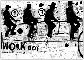 Tablou - Munca în echipă, ciclism (70x50 cm)