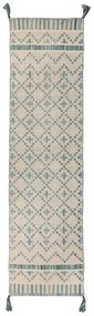 Covor din bumbac Flair Rugs Leela, 60 x 200 cm, bej - albastru