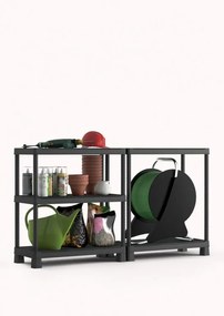 Raft deschis din plastic PLUS TRIBAC 90/5, 182 x 90 x 45 cm