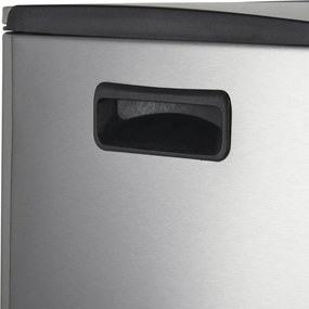 Coș de gunoi argintiu mat pentru reciclare/cu pedală 2x30 l din oțel Aliya – Spirella