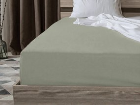 Cearsaf Jersey EXCLUSIVE verde-gri 90 x 200 cm