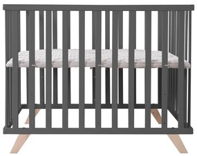 Țarc pentru copii gri închis din lemn masiv de fag 75x100 cm Lil Planet – Roba