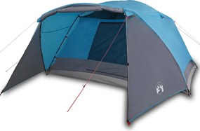 vidaXL Cort de familie cu verandă 6 persoane, albastru, impermeabil