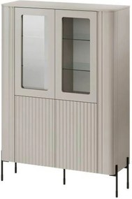 Vitrina VERA, casmir, PAL laminat/sticla, 110x40x160 cm