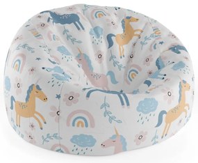 Sac de șezut Cocoon unicorni curcubeu, colorat