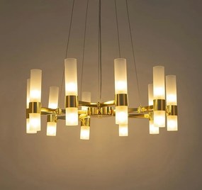 Lustra suspendata design mimimalist Tub 10 auriu