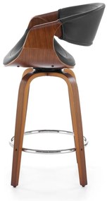 Scaun de bar H123 negru/nuc