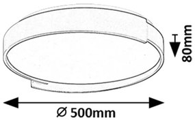 Plafonieră LED dimabilă Rabalux 71306 LALEH LED/48W/230V 3000-6500K + telecomandă