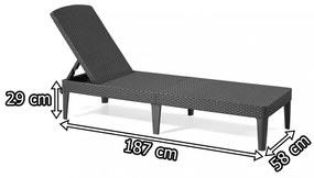 Șezlong de grădină Jaipur, maro whisky