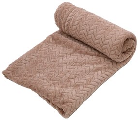 Patura din microplus Culoare roz vintage, DELORA 150x200 cm